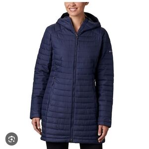 Columbia Women's Navy Puffer Omni Heat Jacket with Zipper Hip Pockets